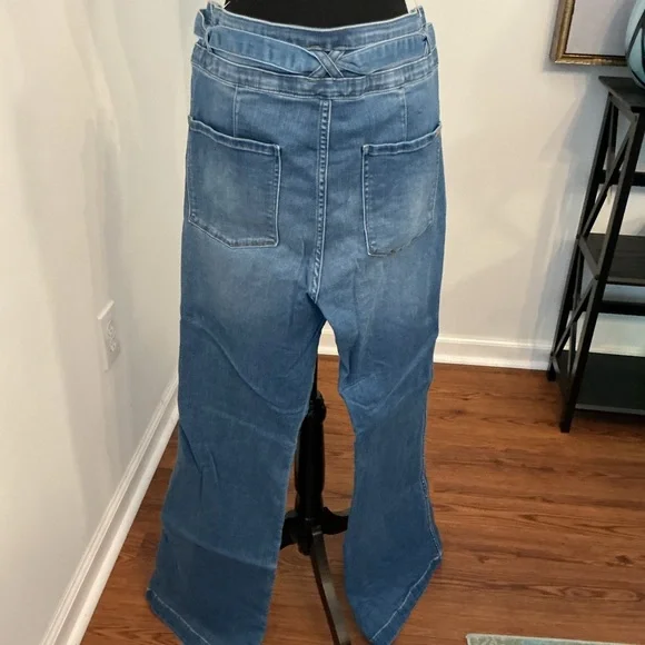 SKINN Men's Bootcut Jeans in Classic Blue Skinny Flare EXTRA HIGH WAIST